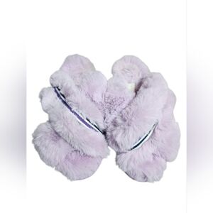 Fluffy Lavender Slippers Sandals Women's 5/6. From Target